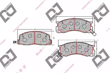 Комплект тормозных колодок DJ PARTS BP1579